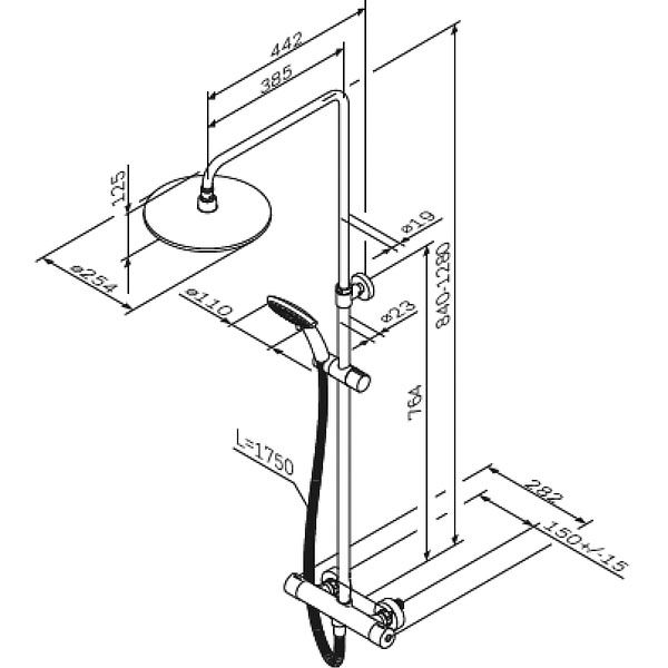 Душевая система AM.PM ShowerSpot F0780400