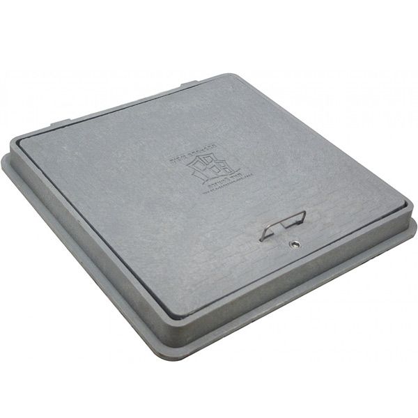 Люк полимерный квадратный 1.5 т серый