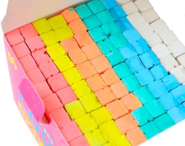 Крейда шкільна рожева квадратна Oxford 6 кольорів 100 шт. YES