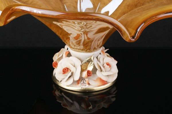 Ваза стеклянная орех Silva 30х48х24 см White cristal