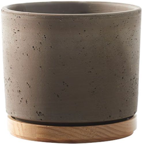 Кашпо Soendgen Keramik Paros Deluxe круглий 3,8 л коричневий (1551-0019-2121) 