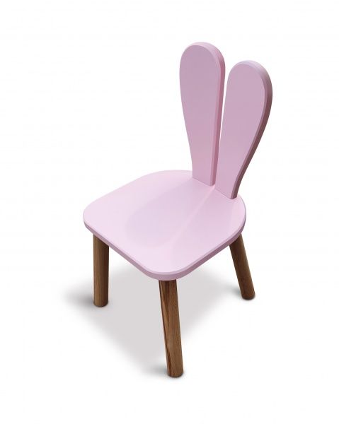Стульчик для детей ArinWOOD Зайчик розовый 04-2R