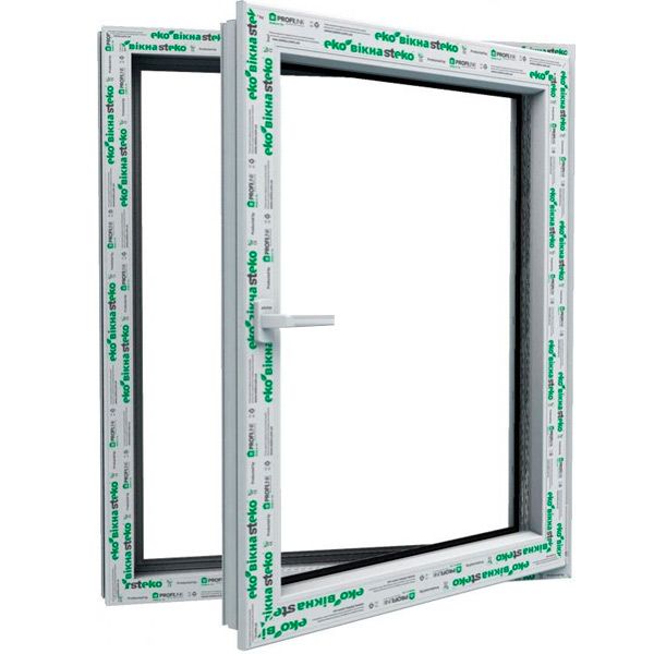 Окно поворотно-откидное Steko S300 58 500x1000 мм правое