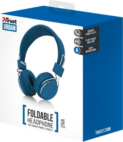 Навушники Trust Urban Ziva Foldable blue 
