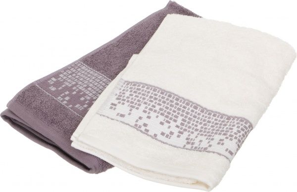 Набір рушників Jazz 2 шт. кремово-фіолетовий Homeline 