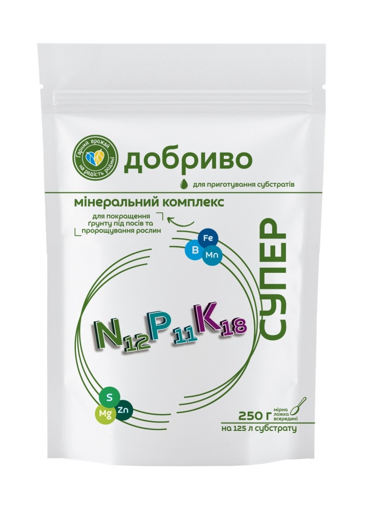 Добриво Сімейний сад Мінеральний комплекс для приготування субстратів 250 г