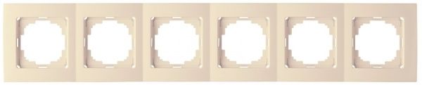 Рамка шестиместная Nilson Touran горизонтальная бежевый 24120096