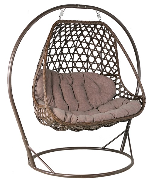 Кресло-кокон Bella Vita Феникс NEW 2-местный коричневый