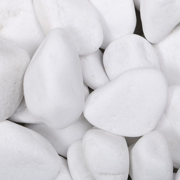 Камень декоративный Thasos галька мраморная фр. 3-6 см белая 10 кг