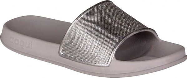 Шлепанцы Coqui 7082 Khaki grey/Silver glitter 7082-301-4600 р. 39 серебристый