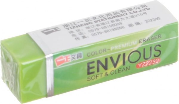 Ластик зеленый YZ-2232 1,5х5,5 см