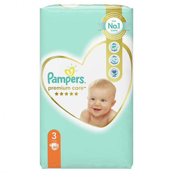 Підгузки Pampers Premium Care Midi 3 6-10 кг 60 шт.