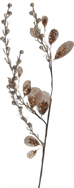 Гілочка декоративна з листочками 55 см SA9646S3 