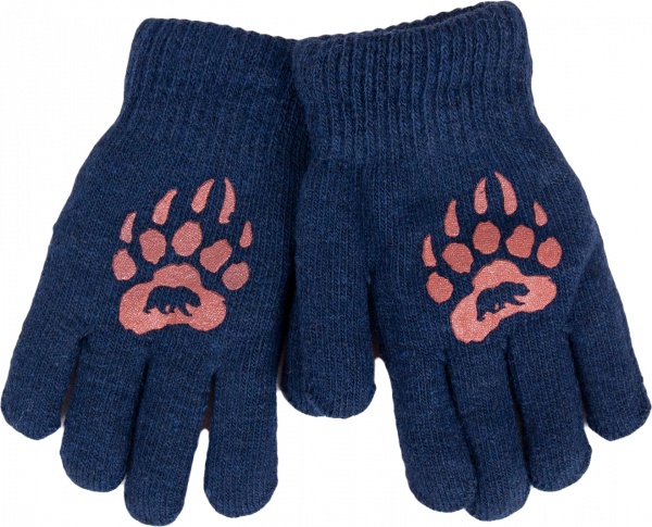 Варежки YO! лапки р.16 синий 