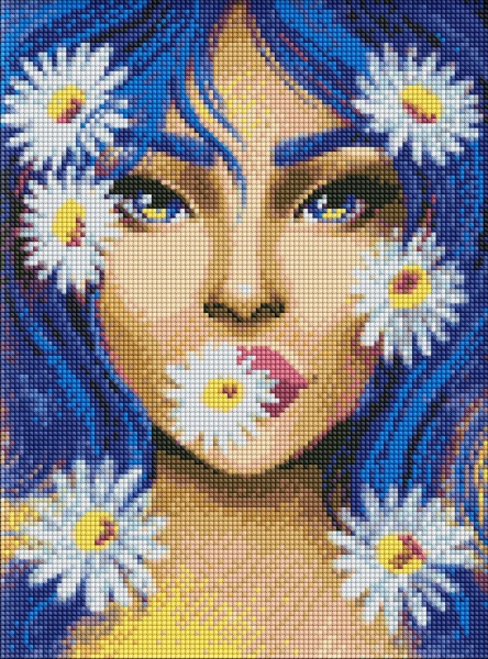 Алмазная мозаика Ромашковое настроение 30х40 см Идейка 