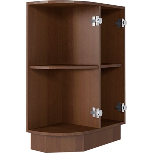 Тумба нижняя угловая радиусная Грейд 30x82 орех