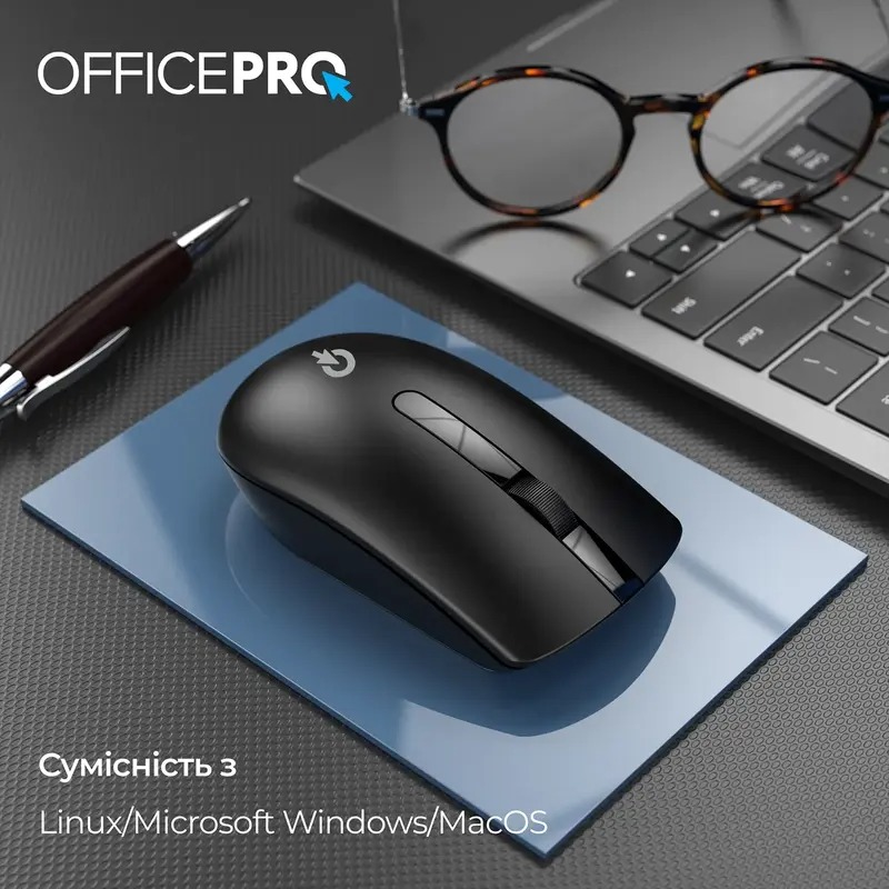 Миша OfficePro M175B Silent Click Wireless black (M175B)