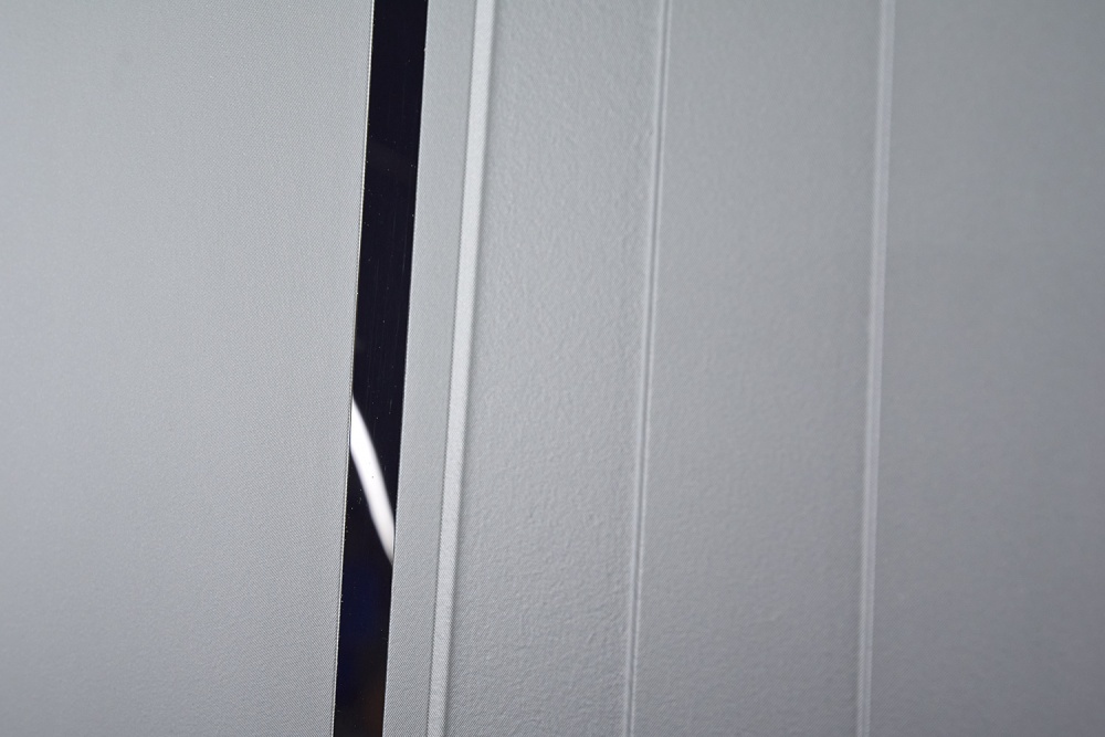 Дверь входная Abwehr КС (562+544) 086L (АСФ)+(СМБ) зеркало асфальт / белый супермат 2050х860 мм левая