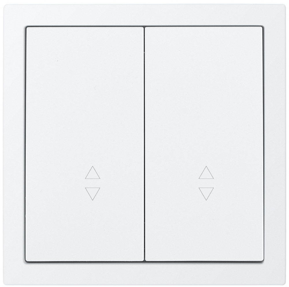 Механізм вимикача прохідний двоклавішний HausMark Juna білий матовий 7041-0988-106QC