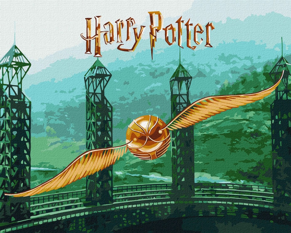 Картина по номерам Harry Potter: Золотой снитч с красками металлик extra ©Warner Bros. 40х50 см Ideyka