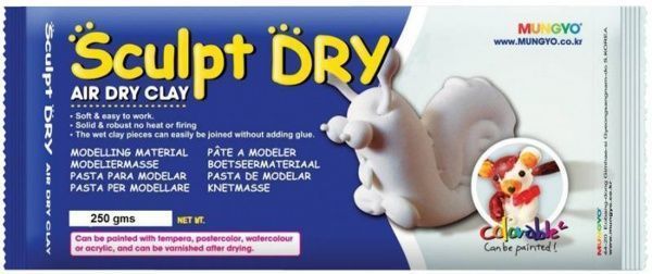 Маса для моделювання Mungyo самозастигаюча біла Sculpt Dry 250 г 