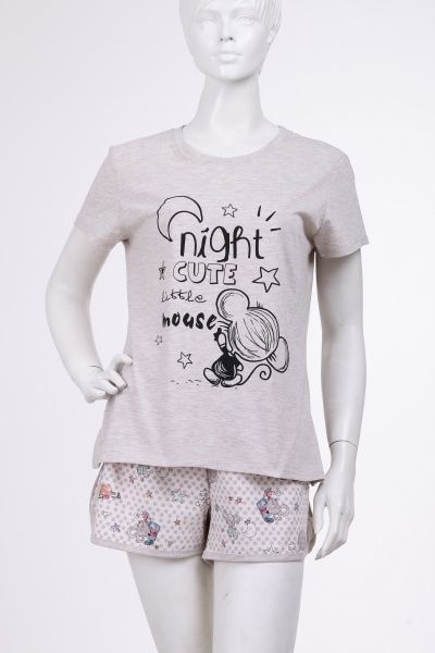 Пижама женская Roksana Mouse 767/16008 р. S бежевый с рисунком 