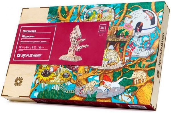 Конструктор деревянный Mr.Playwood Микроскоп