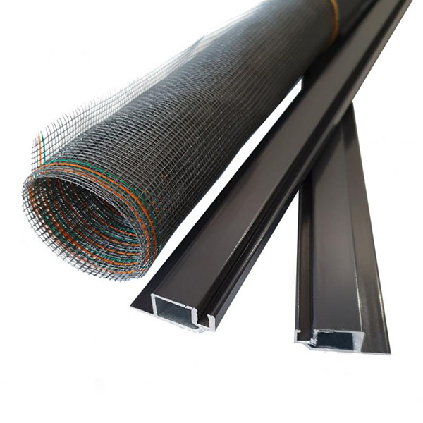 Сетка москитная на окна / на балкон сборная Vektor вставная 750х1500 мм антрацит