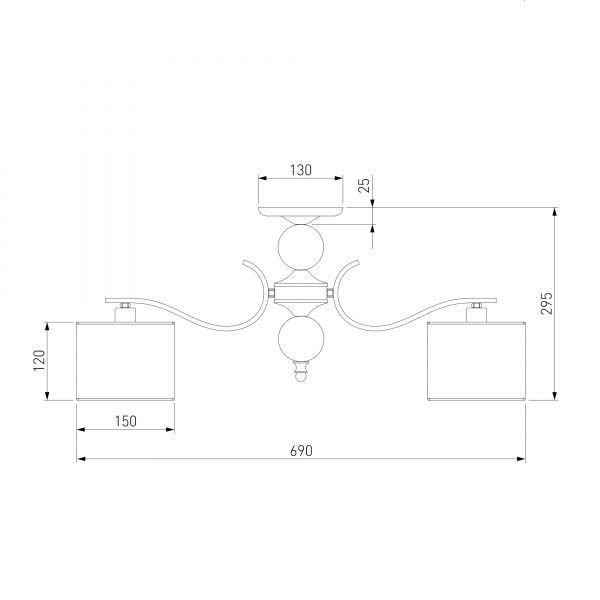 Люстра стельова Strotskis Shantel 60111/5 5x40 Вт E14 хром 
