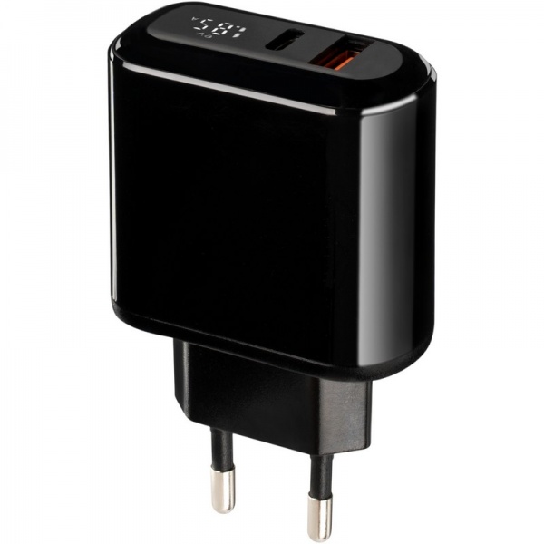 Зарядное устройство Gelius Pro Zion QC3.0 PD2.0 18W с дисплеем / 1USB Type-C(3A) Black (2099900823060) 