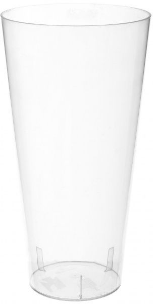 Горшок пластиковый Prosperplast Tubus slim PW круглый 8л прозрачный (71953) 