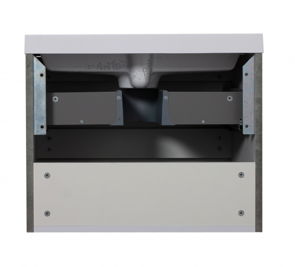 Тумба підвісна Aqua Rodos Vista сірий мармур з умивальником Ваr 60 см