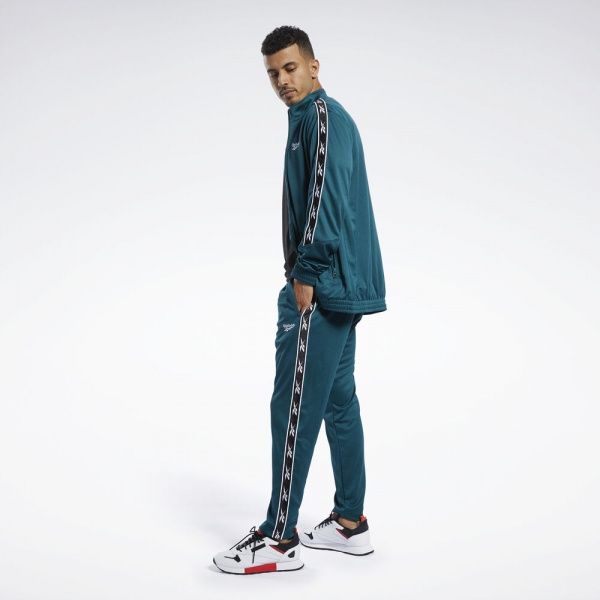 Брюки Reebok CL VECTOR TAPE TRAC DEETEA FN2959 р. XL зеленый