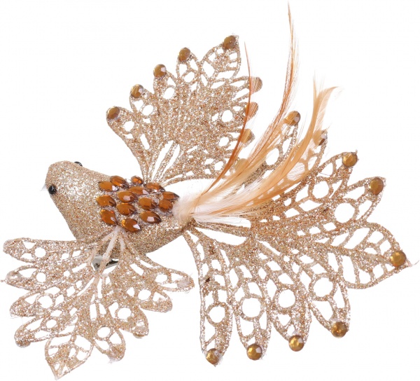 Декорация новогодняя Птичка 16 см EPI-EYJY14495 