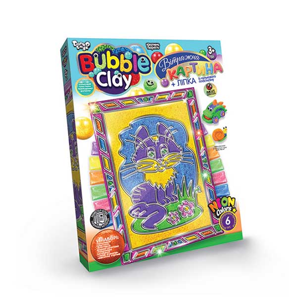Набір для дитячої творчості Danko Toys Bubble Clay Вітражна картина