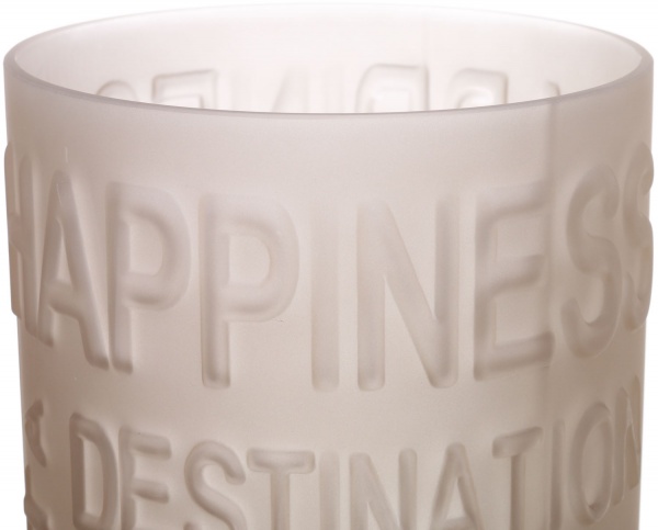 Ваза стеклянная Home 20,1 см светло-бежевая матовая 