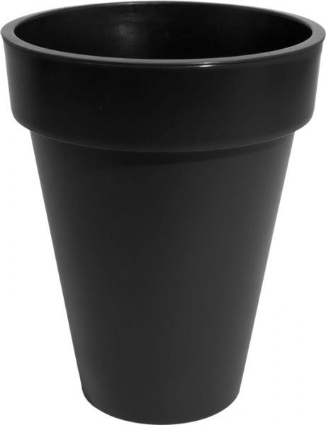 Горшок пластиковый Prosperplast Cube slim 2 в 1 круглый 25л антрацит (73952-433) 