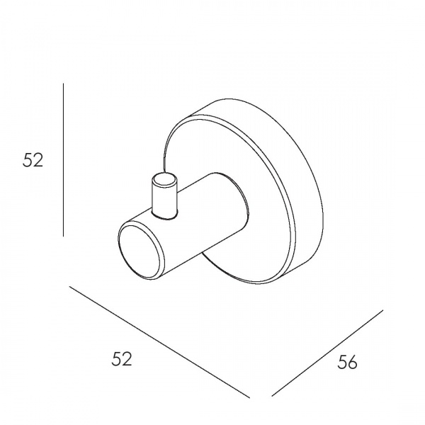 Крючок для ванной комнаты Imprese Skala 101275 хром