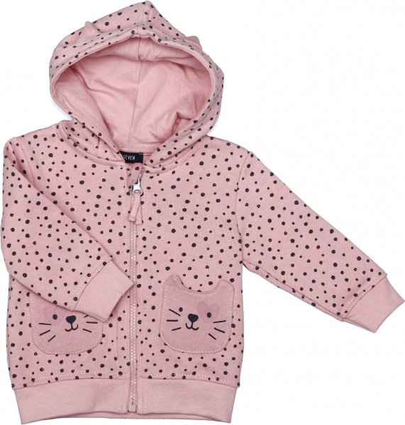 Худи для девочки Blue Seven Котик р.80 розовый 957061 X * 98 