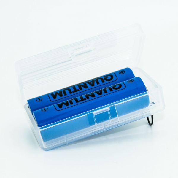 Аккумулятор Quantum с клеммным выступом ICR 18650 2 шт. (ICR18650TH/2000-PB2) 