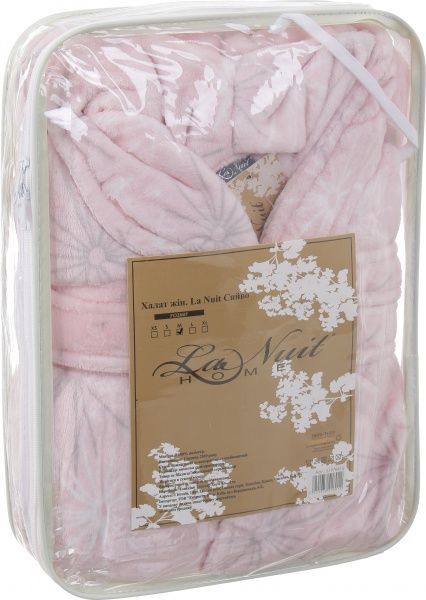 Халат домашний La Nuit Сияние р. M розовый с принтом 