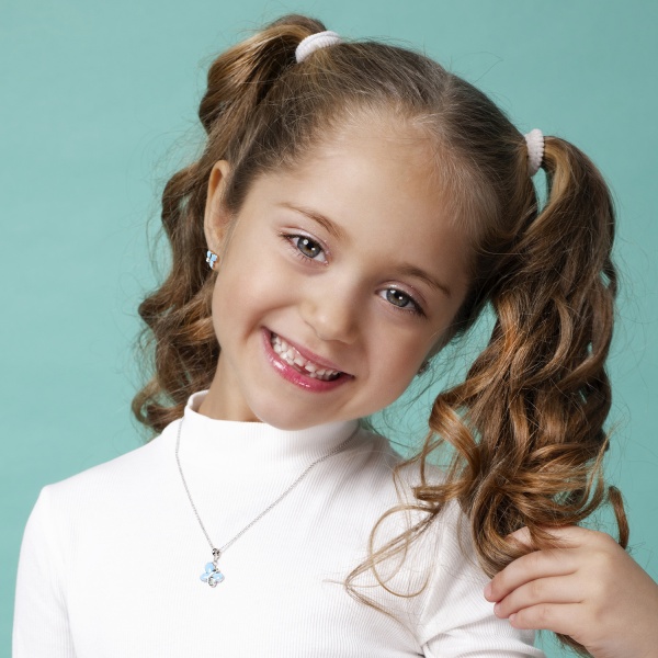 Кулон UMa&UMi Метелик блискучий блакитний