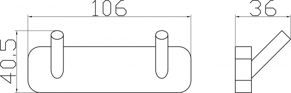 Планка с крючками Aqua Rodos Capri 6652