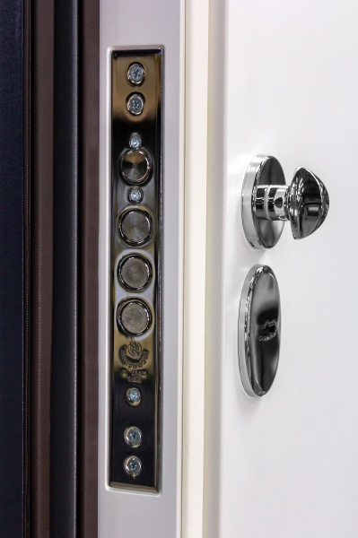 Дверь входная Булат Статус 245 графит матовый / белый супермат 2050x850 мм левая