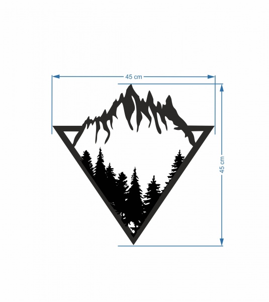 Декор настінний STEEL CHARACTER 45x45 см чорний 