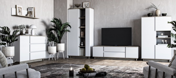 Полка Грейд Concept 1000x225x223 мм нимфея альба/дуб крафт серый 