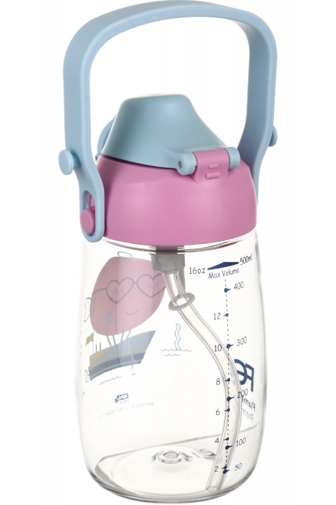Бутылка для воды Flamberg Premium Bambino 500 мл розовый с белым
