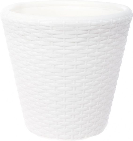 Горщик пластиковий Prosperplast Rato круглий 26л білий (71264-449) 