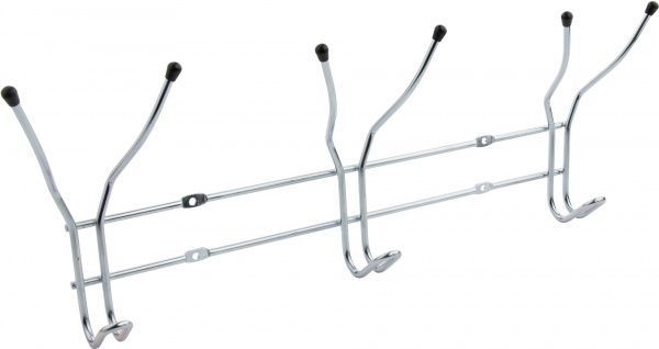 Вішалка гардеробна  на 9 крючков серебристая 1421