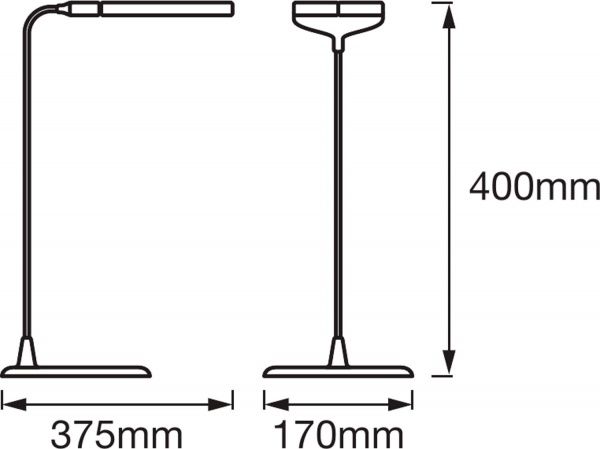 Настольная лампа офисная Ledvance Panan Disc Double LED 5 Вт белый 